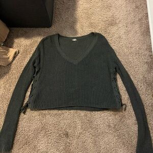 Garage Dark Green Knit Sweater